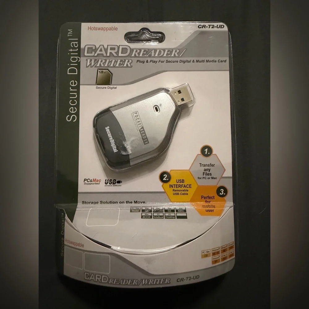 Silver USB Card Reader/Writer